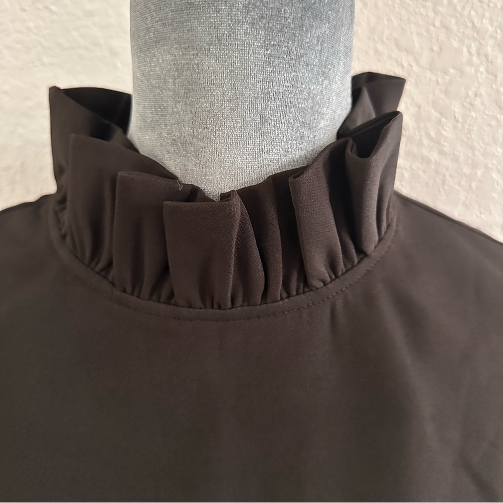 Tuckernuck Black Ruffle-Neck Tunic Top - Picture 2 of 9